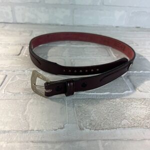 Justin Boots Leather Belt Womens 30 Brown Silver Concho‎ Button Buckle Top Grain